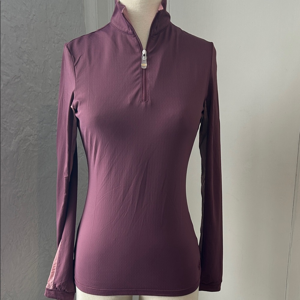 Katsel Women's Long Sleeve Sunshirt - Burgundy and Pink - Picture 4 of 5
